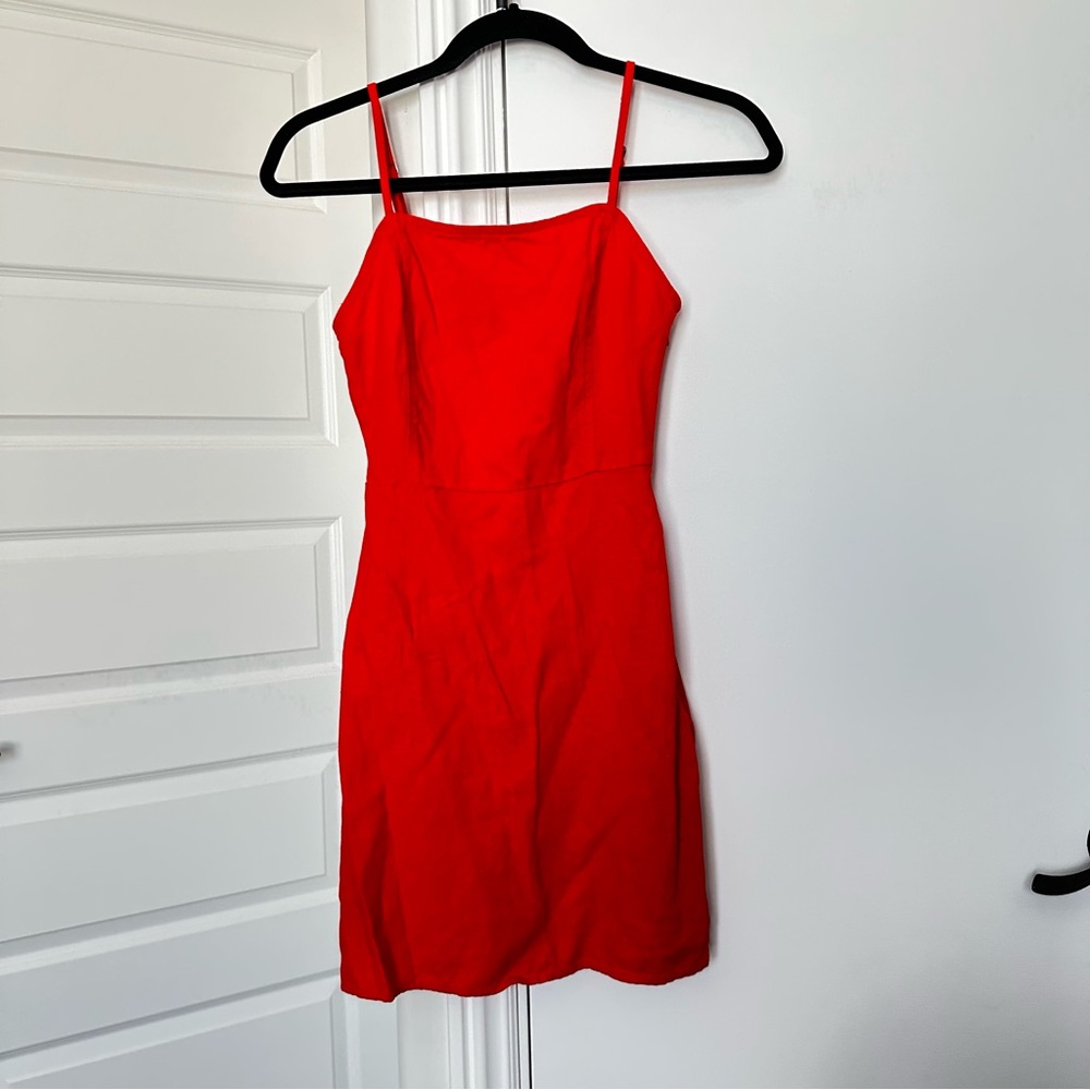bp Red Mini Slip Dress